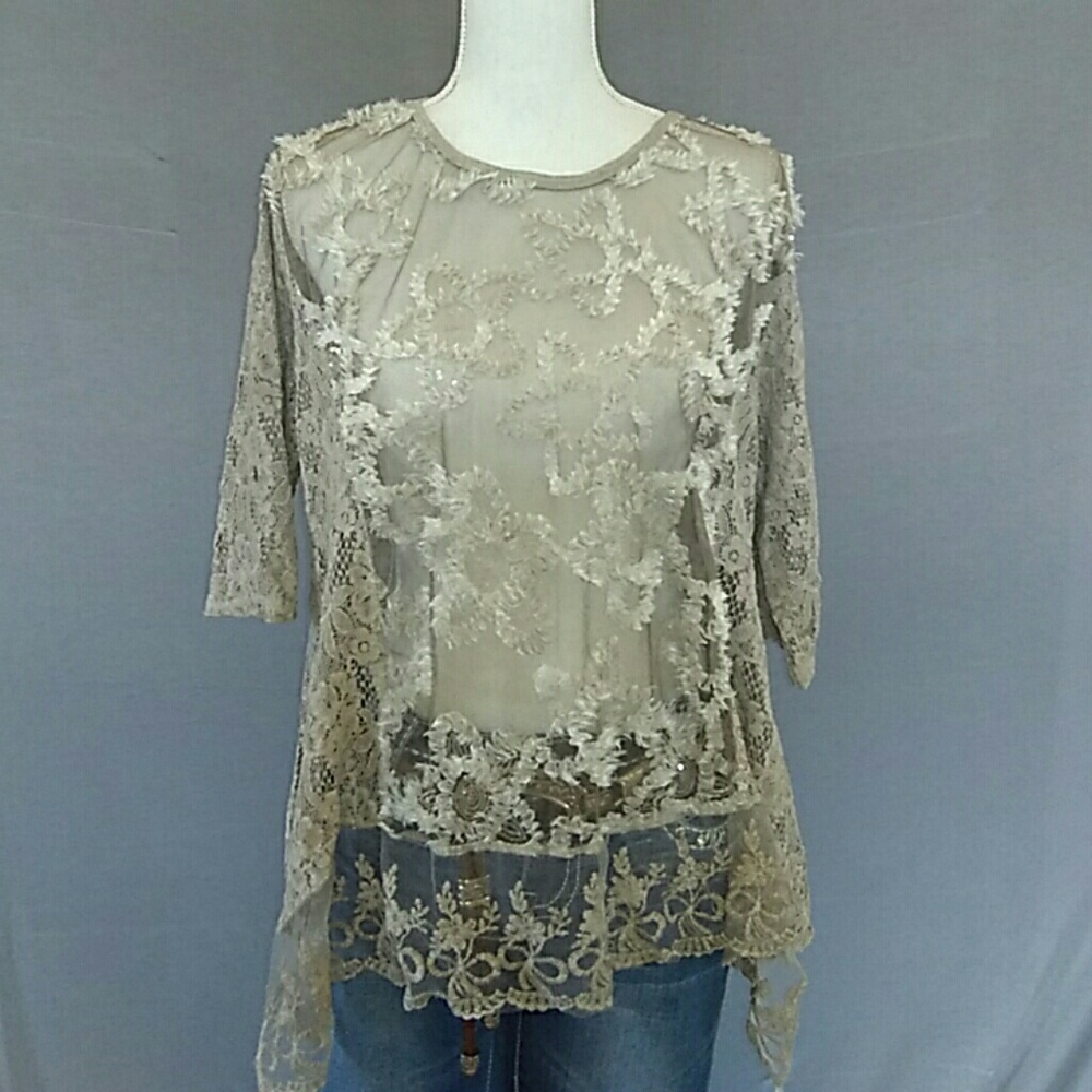 Lace Sequence Top - image 1